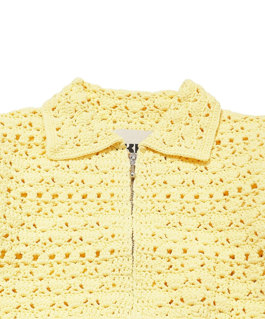 crochet KNIT zip cardigan_16