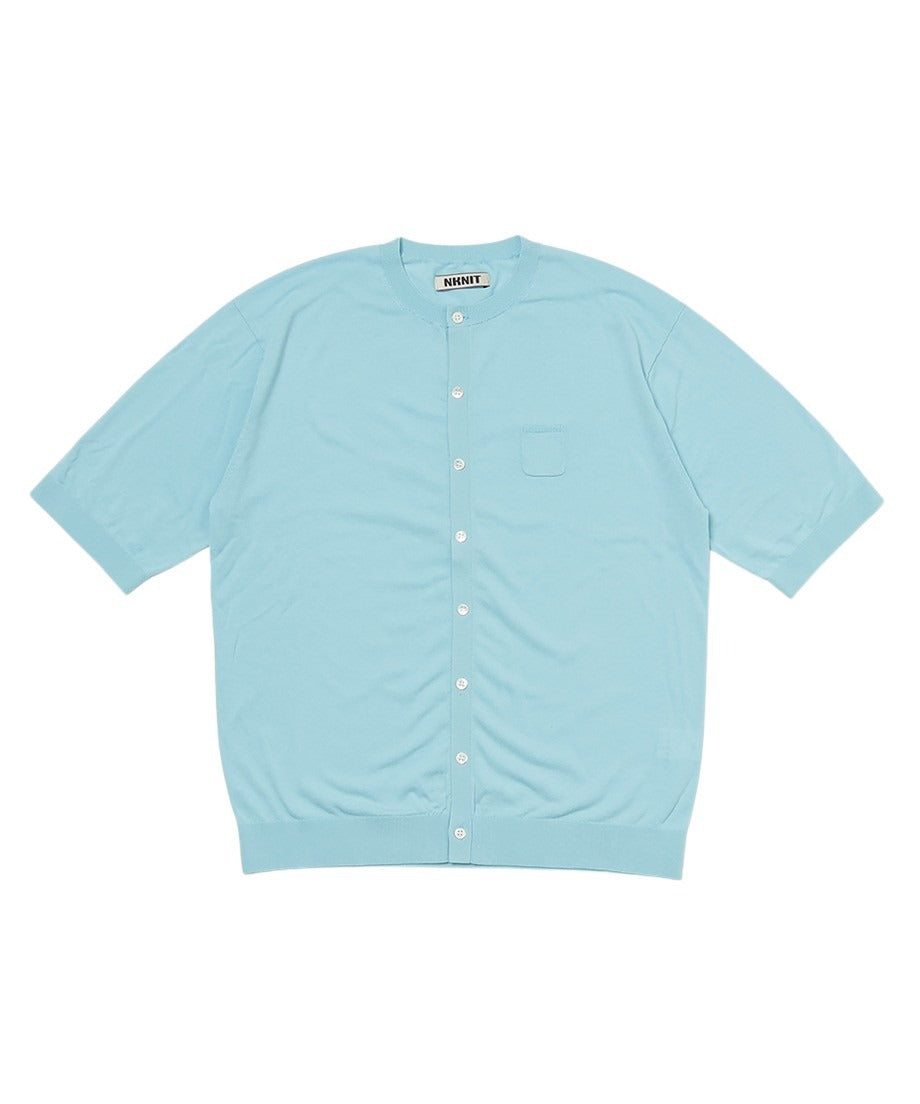 silk cotton crew neck KNIT T-shirt_5