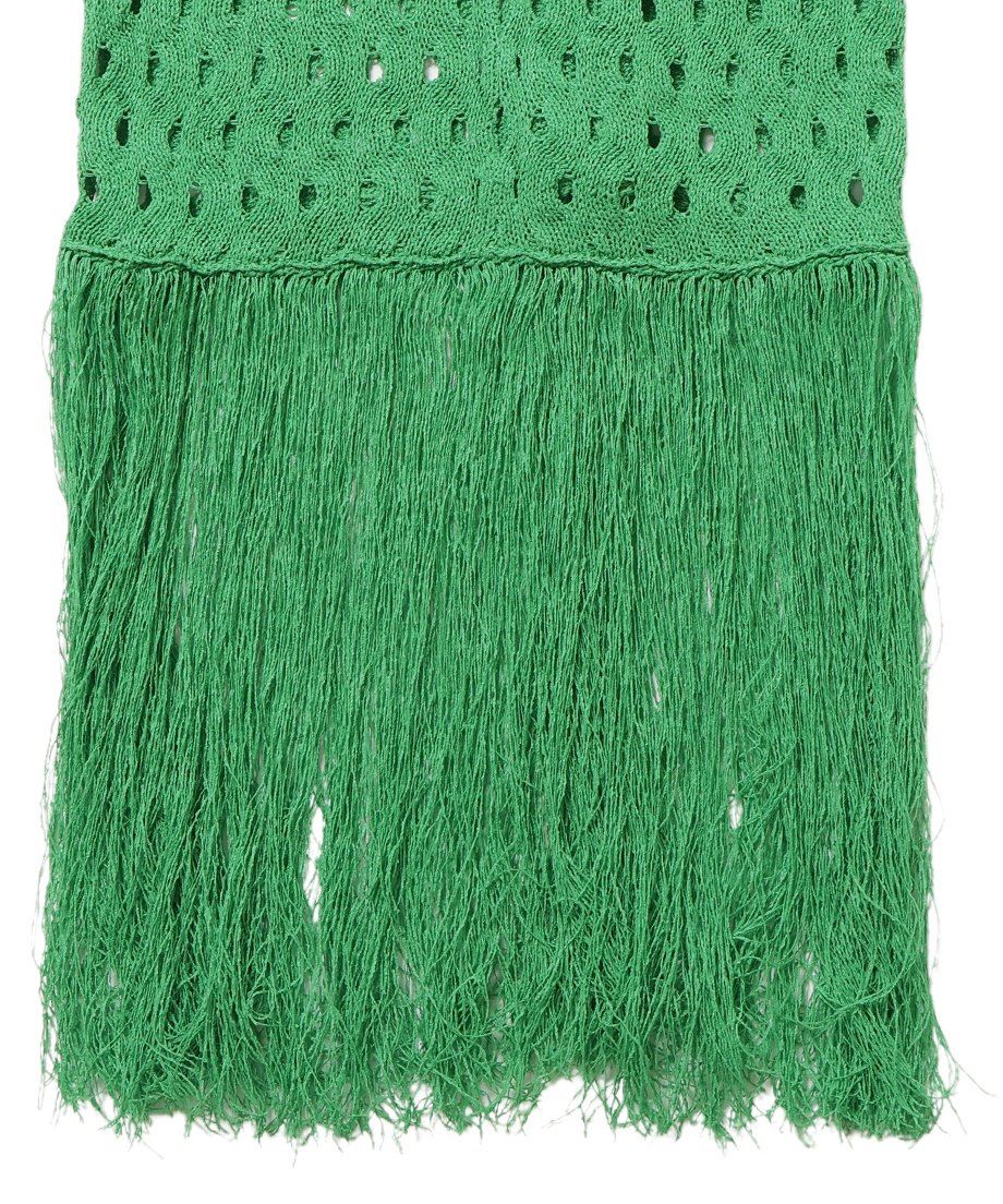 wave pattern fringe KNIT dress_16