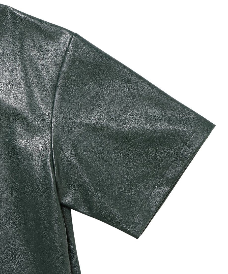 vegan leather big T-shirt_13