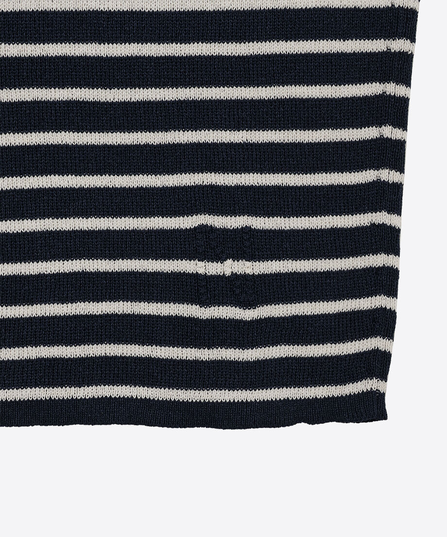 paper mix pattern knit T-shirt mini_4
