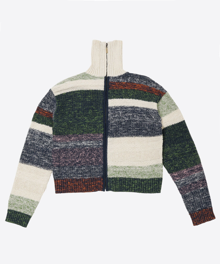mix color high neck zip knit_3