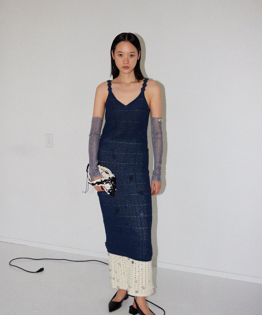 sheer metallic KNIT arm/leg cover_5