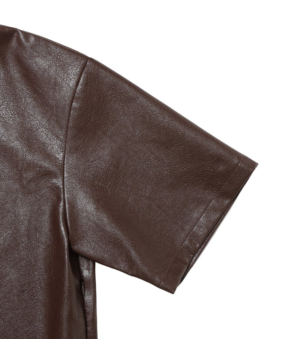 vegan leather box mini dress_13