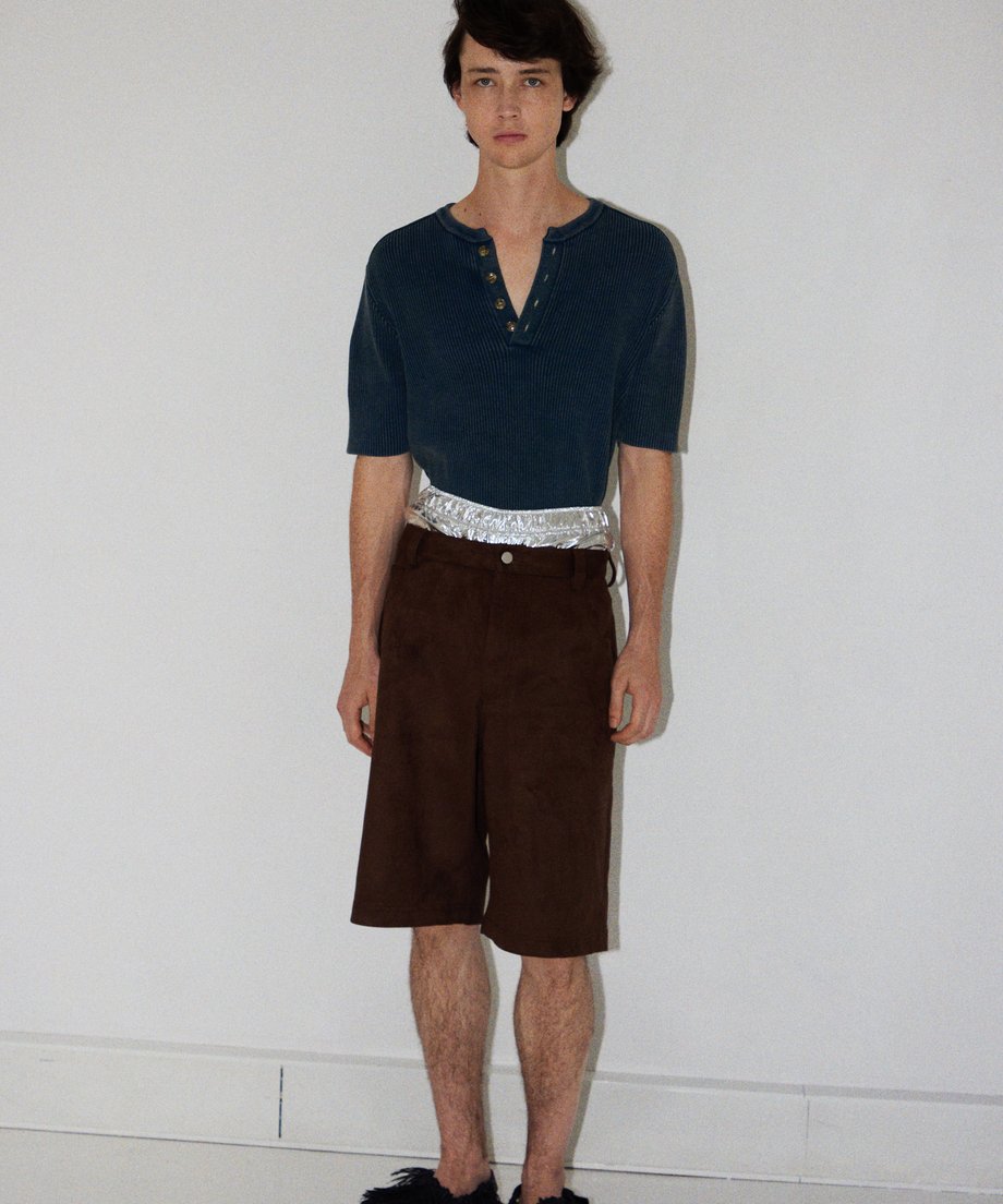 suede half pants_1