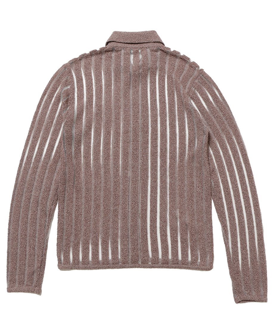 mesh stripe KNIT shirt_9