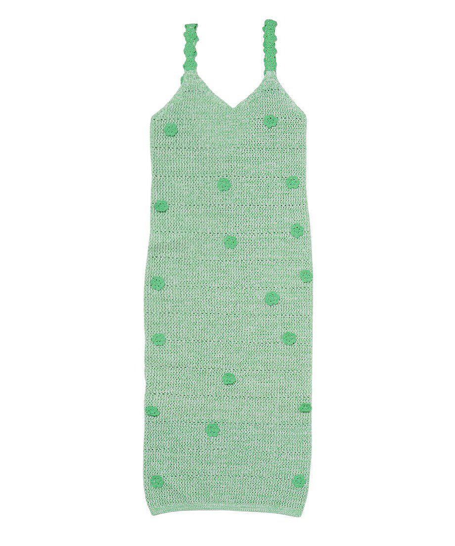 flower motif KNIT dress_4
