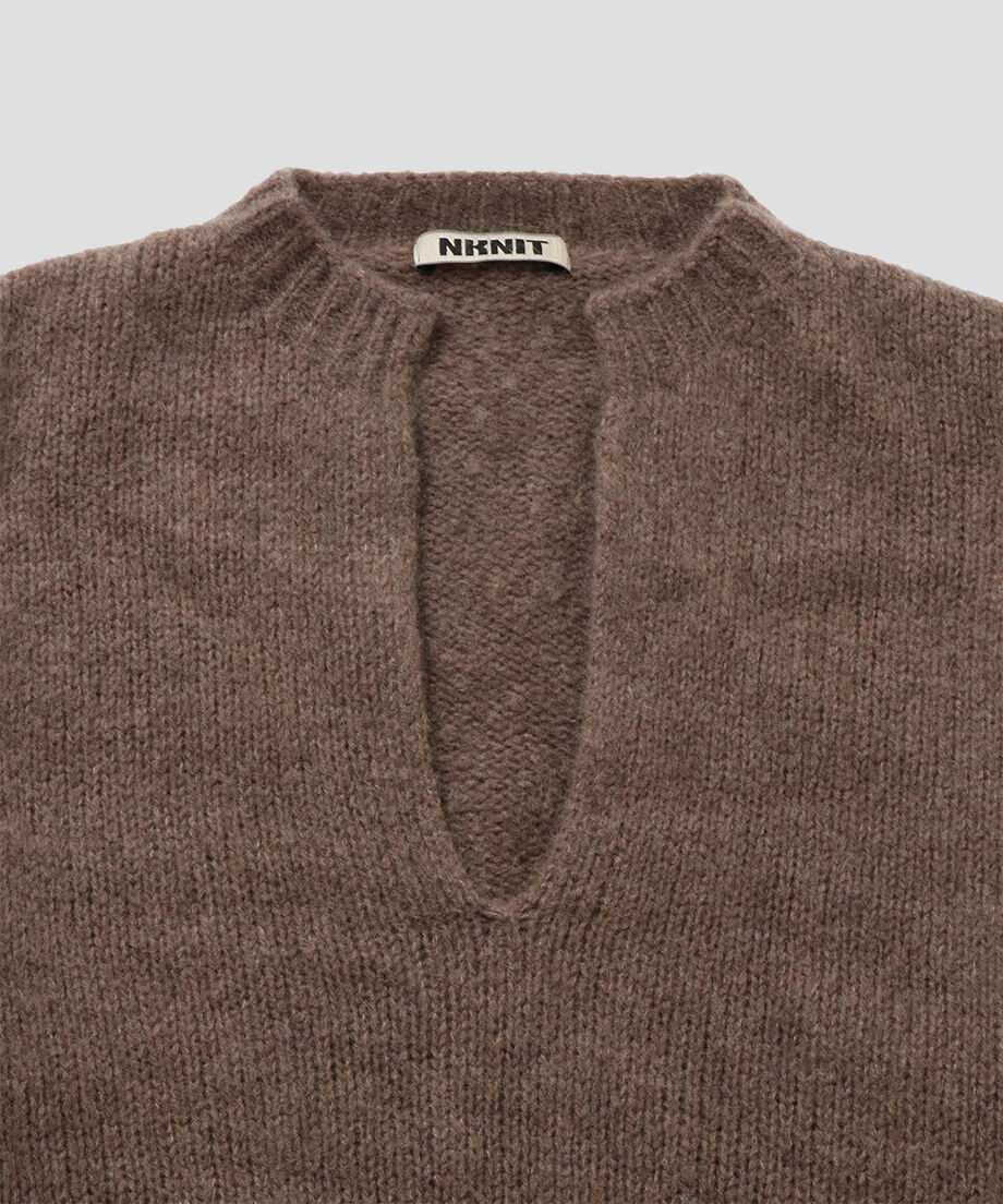 cashmere mix soft V-neck KNIT_8