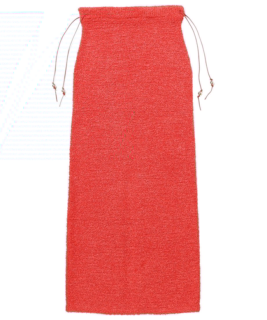 dry shaggy KNIT long skirt_5