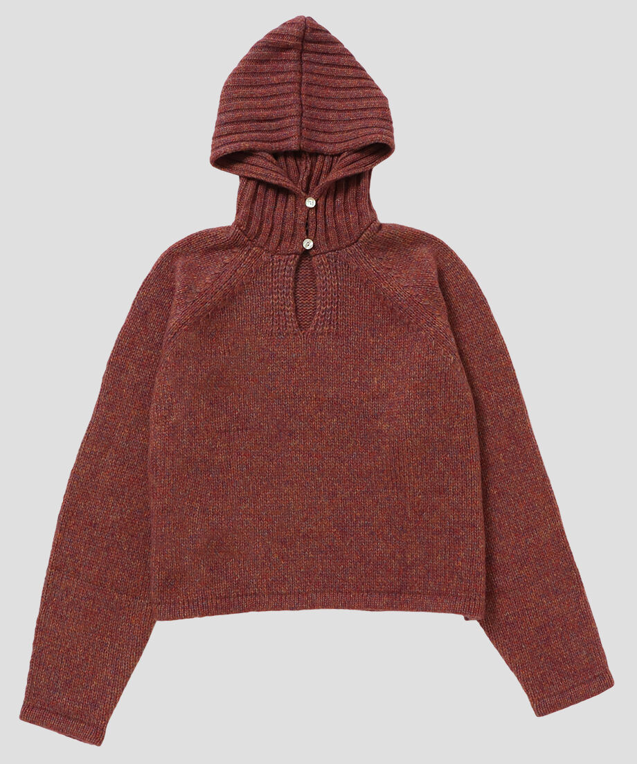 camel mix hooded KNIT_16