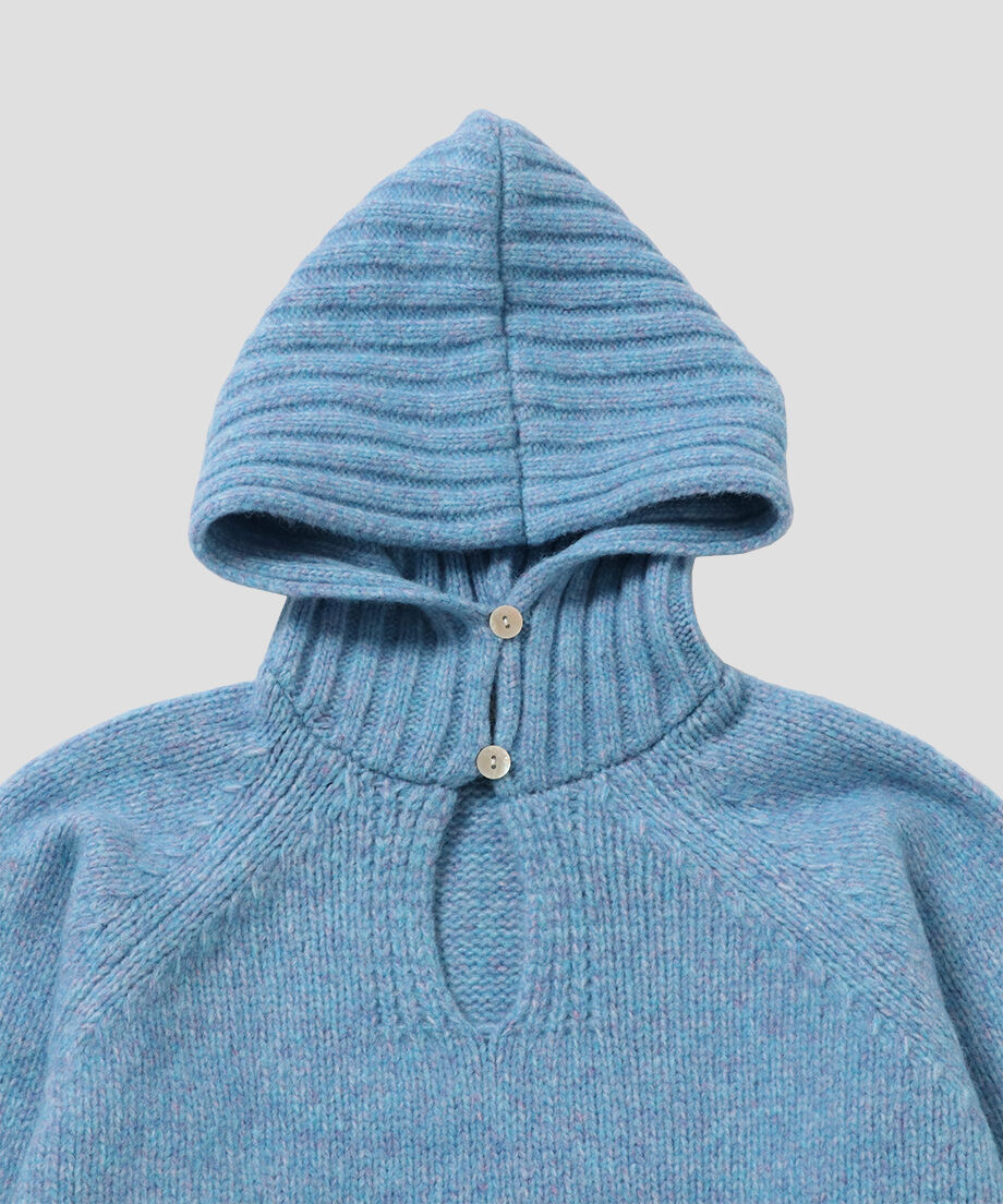 camel mix hooded KNIT_12