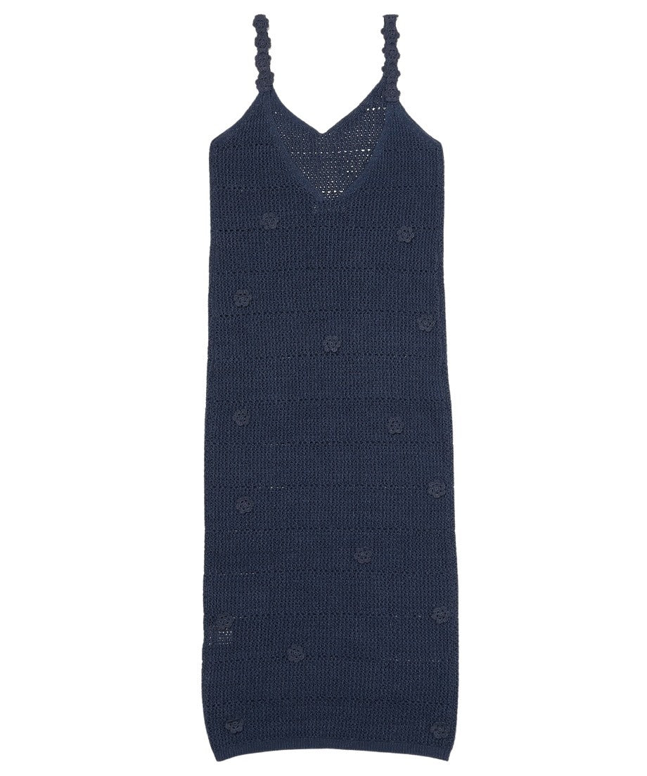 flower motif KNIT dress_5