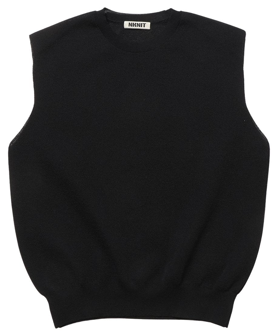 linen mix KNIT vest_6