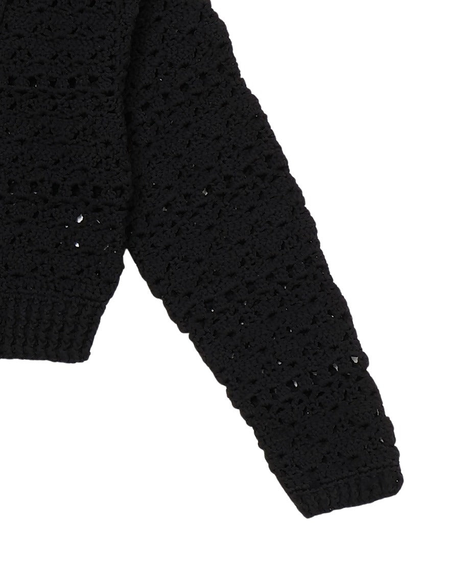 crochet KNIT zip cardigan_20