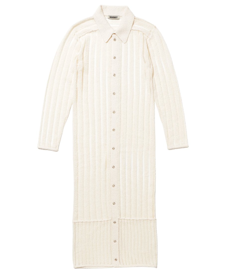 mesh stripe ling KNIT shirt_2