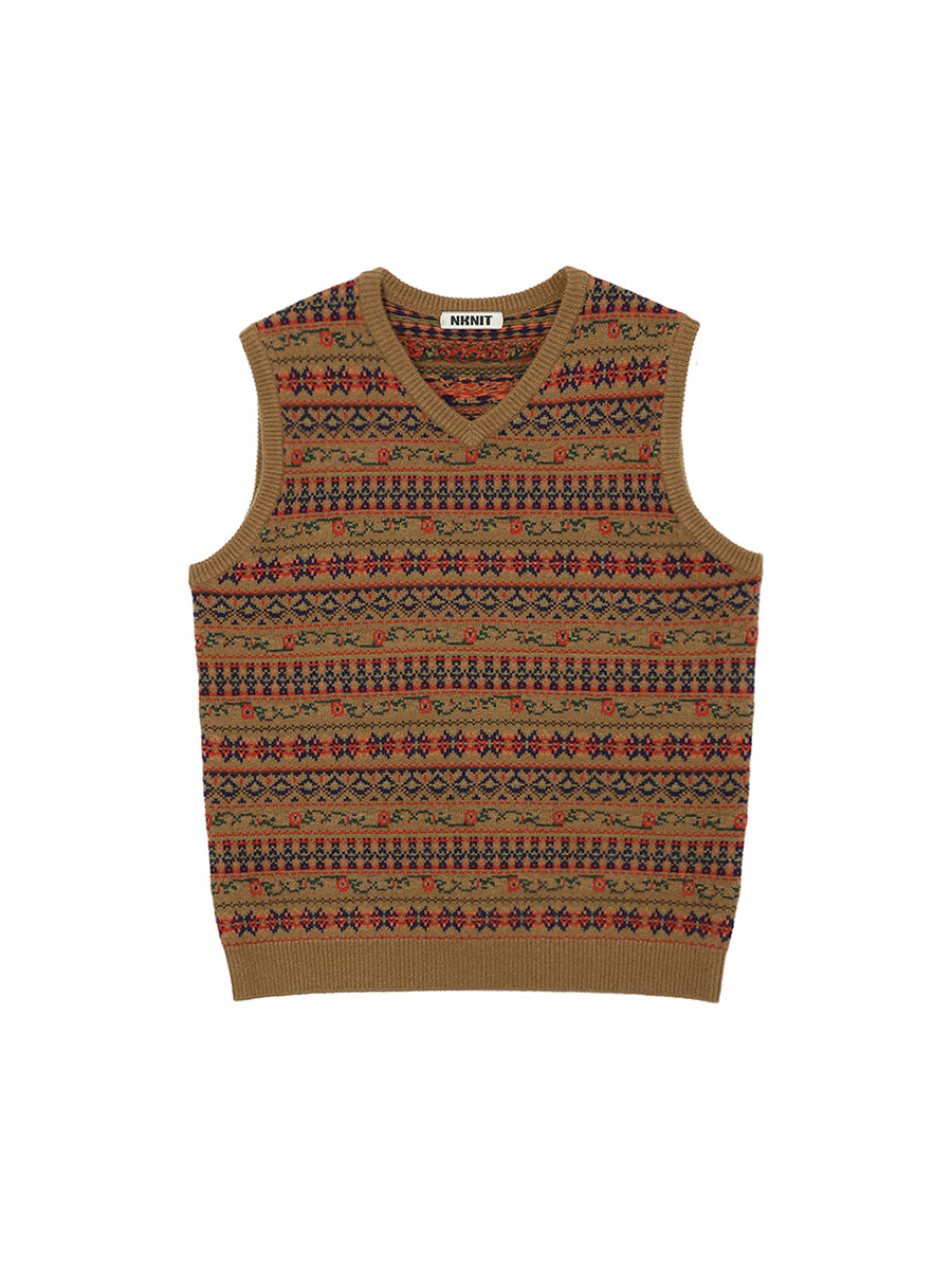 jacquard pattern KNIT vest