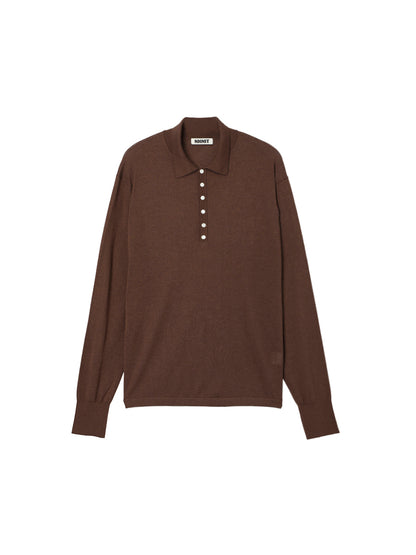 cashmere/silk high gauge KNIT polo shirt