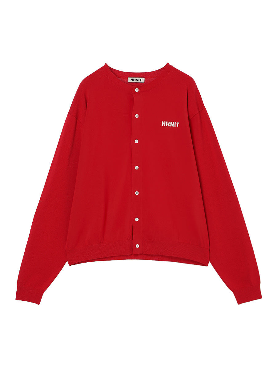 NKNIT logo cardigan