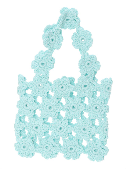 crochet KNIT flower bag