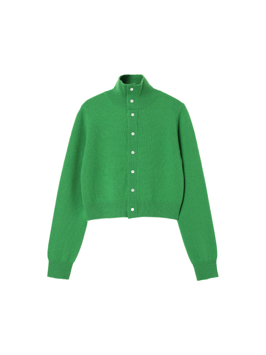 cashmere high neck KNIT cardigan　【small】