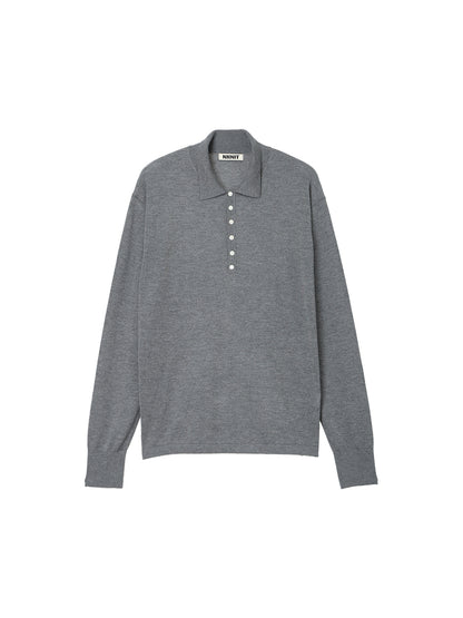 cashmere/silk high gauge KNIT polo shirt