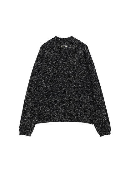mix color high neck skipper KNIT