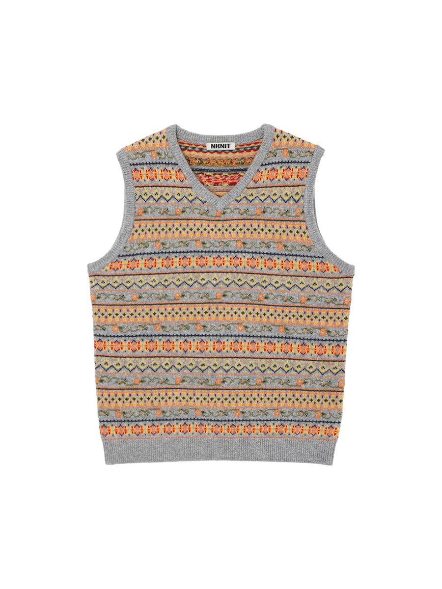 jacquard pattern KNIT vest