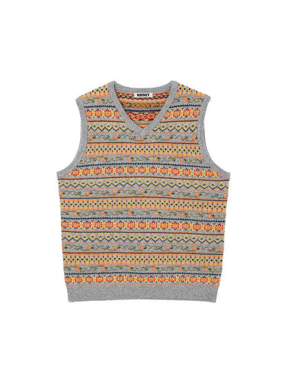 jacquard pattern KNIT vest