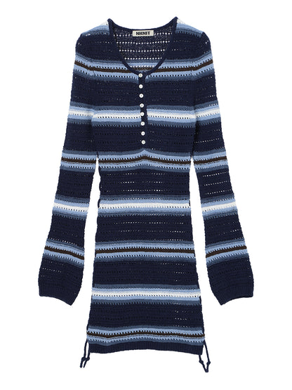 mesh KNIT mini dress