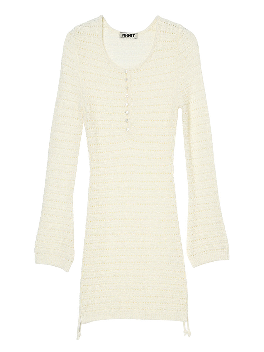 NKNIT mesh KNIT mini dress ホワイト mesh KNIT mini dress – NKNIT