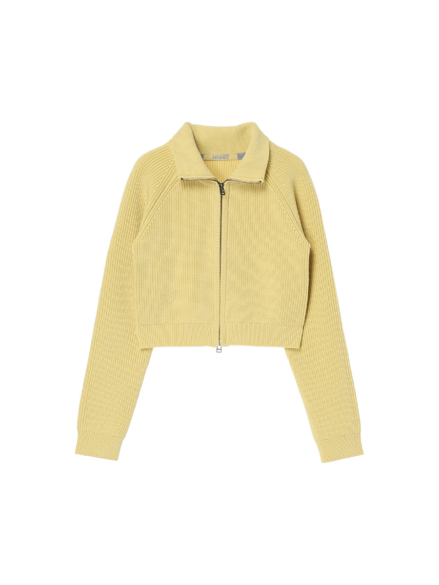 zip-up high neck KNIT【mini】