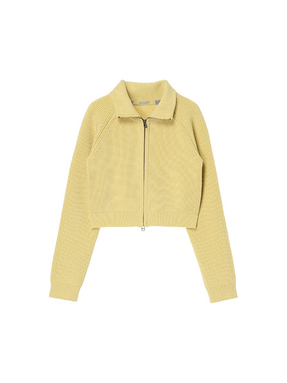 zip-up high neck KNIT【mini】