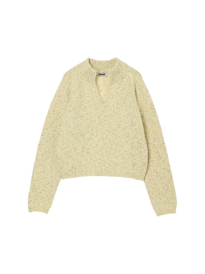 mix color high neck skipper KNIT