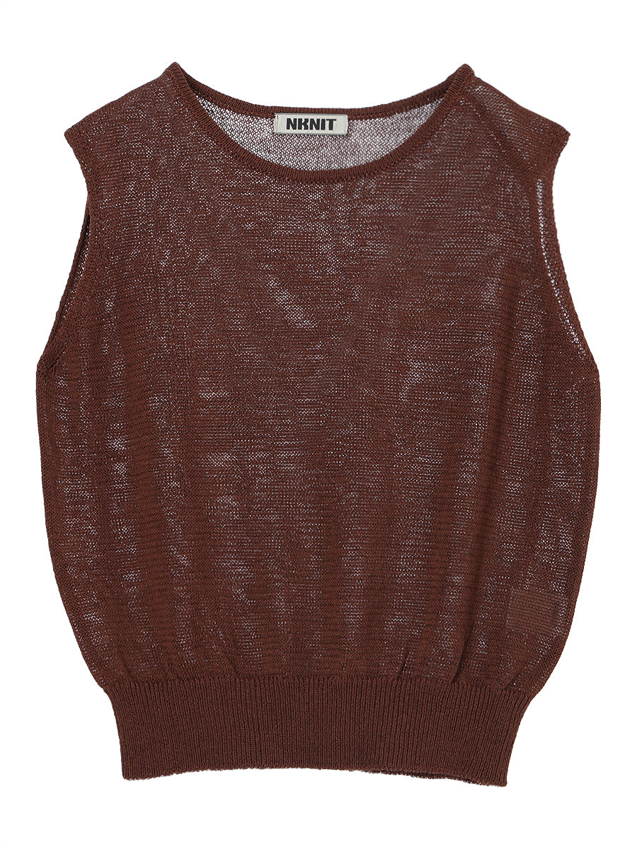 crispy cotton sleeveless KNIT