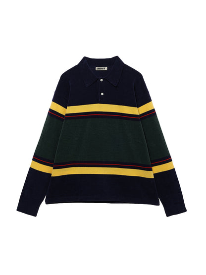 velvet touch KNIT polo shirt