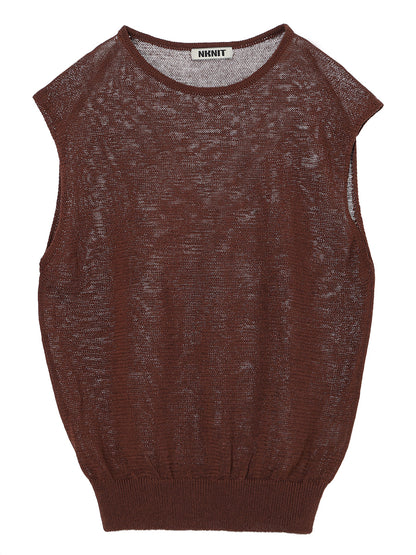crispy cotton sleeveless KNIT