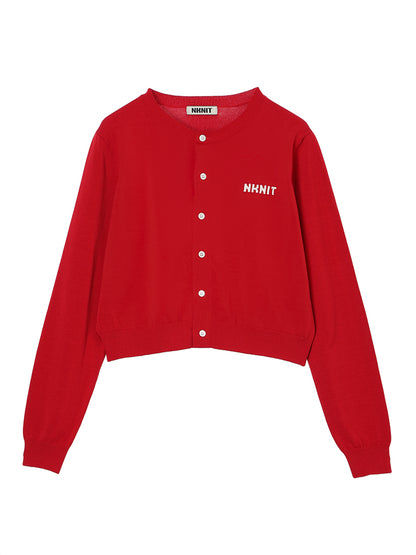 NKNIT logo cardigan