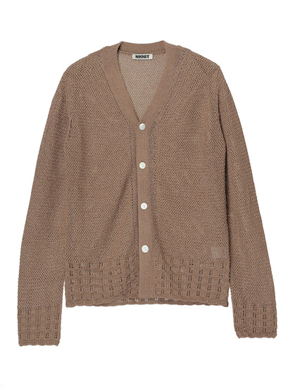 paper mix relaxed cardigan