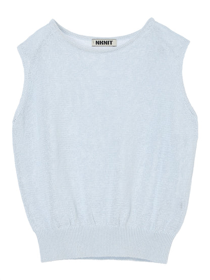 crispy cotton sleeveless KNIT