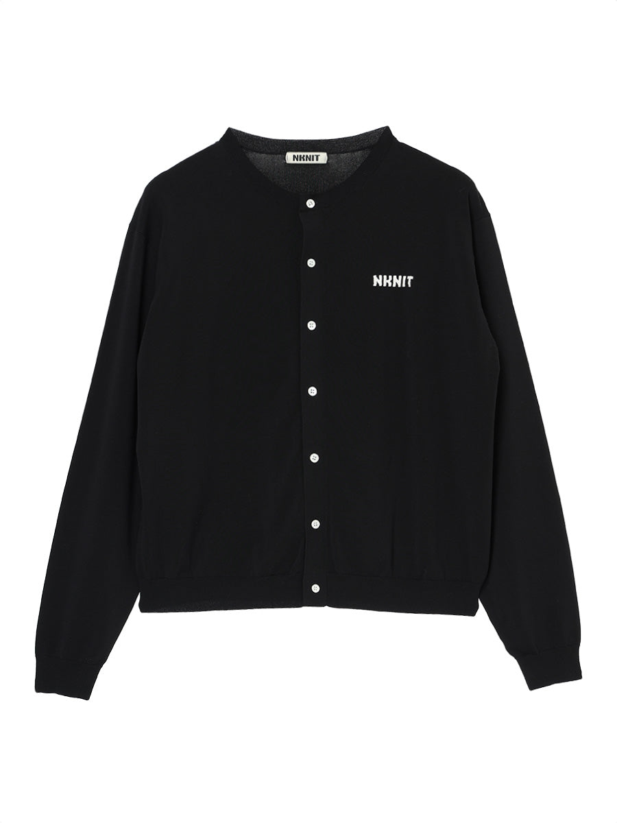 【geloさん専用】 NKNIT ボタン付きカーディガン ダークグレー NKNIT logo cardigan