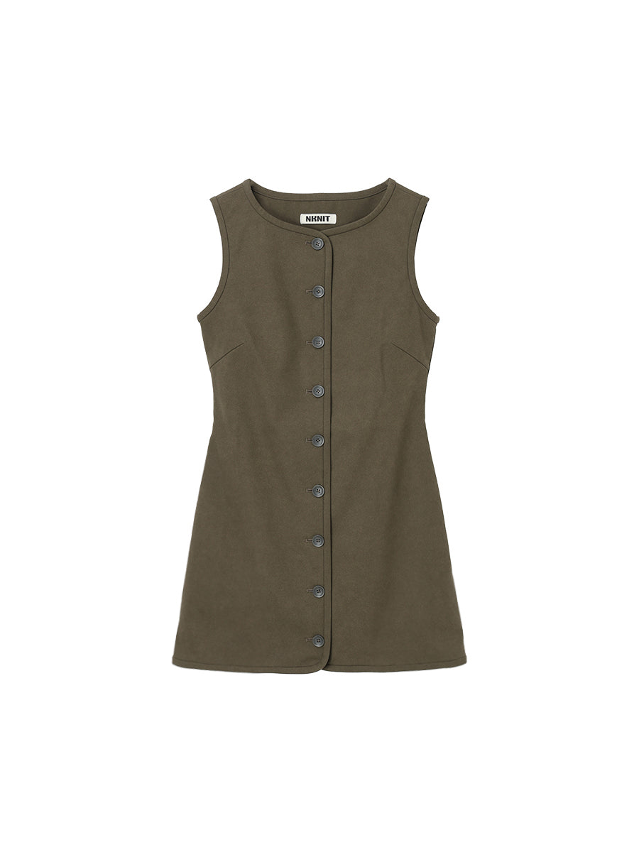 faux suede mini dress