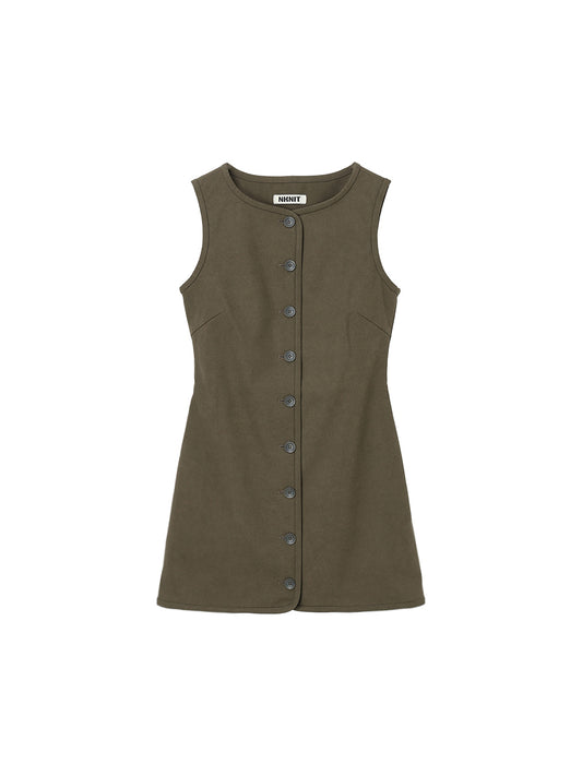 faux suede mini dress