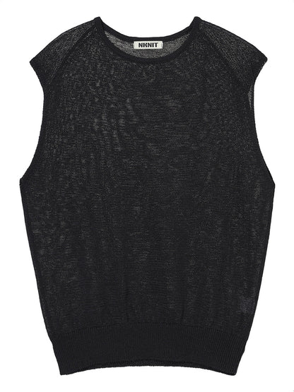 crispy cotton sleeveless KNIT