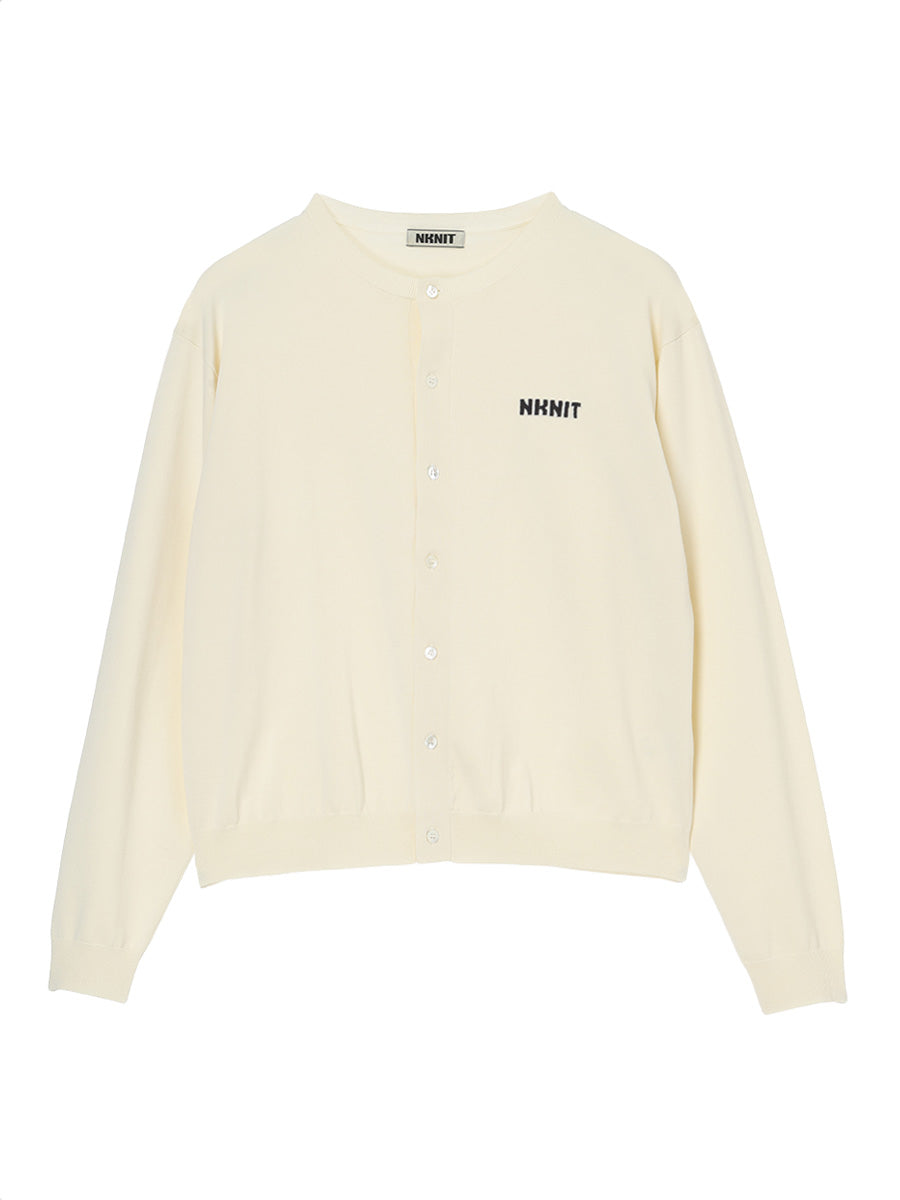 NKNIT logo cardigan