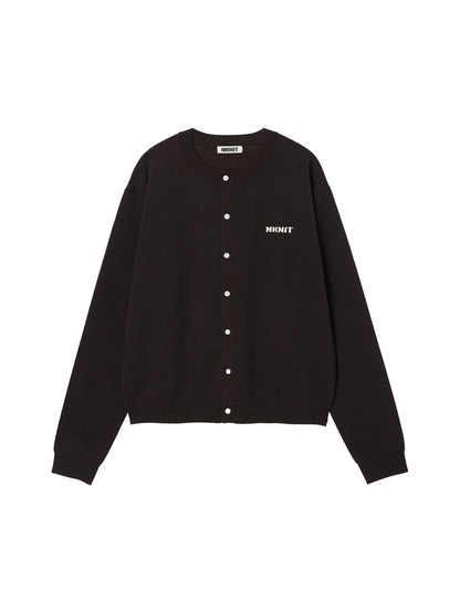 NKNIT logo cardigan