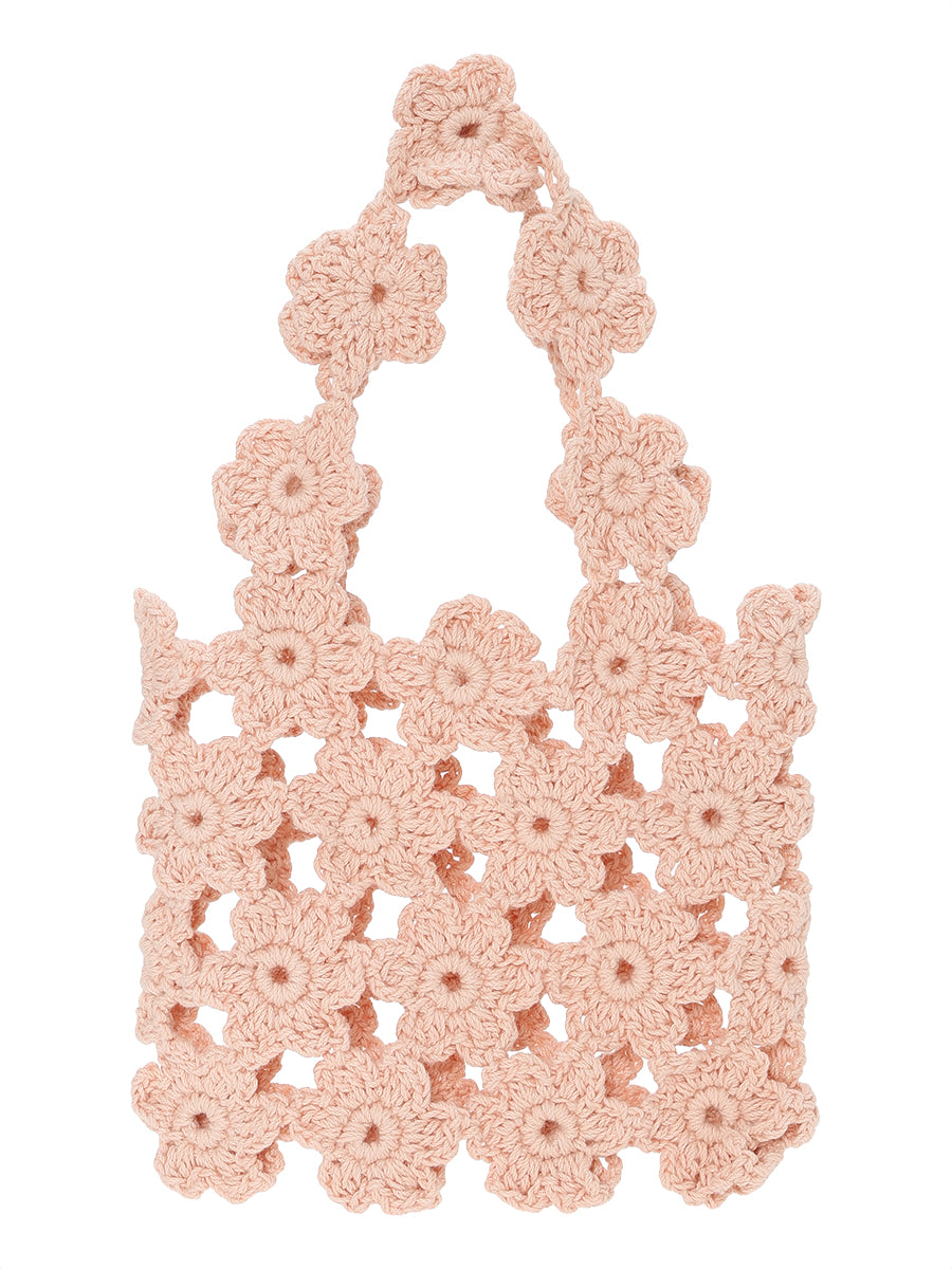 crochet KNIT flower bag