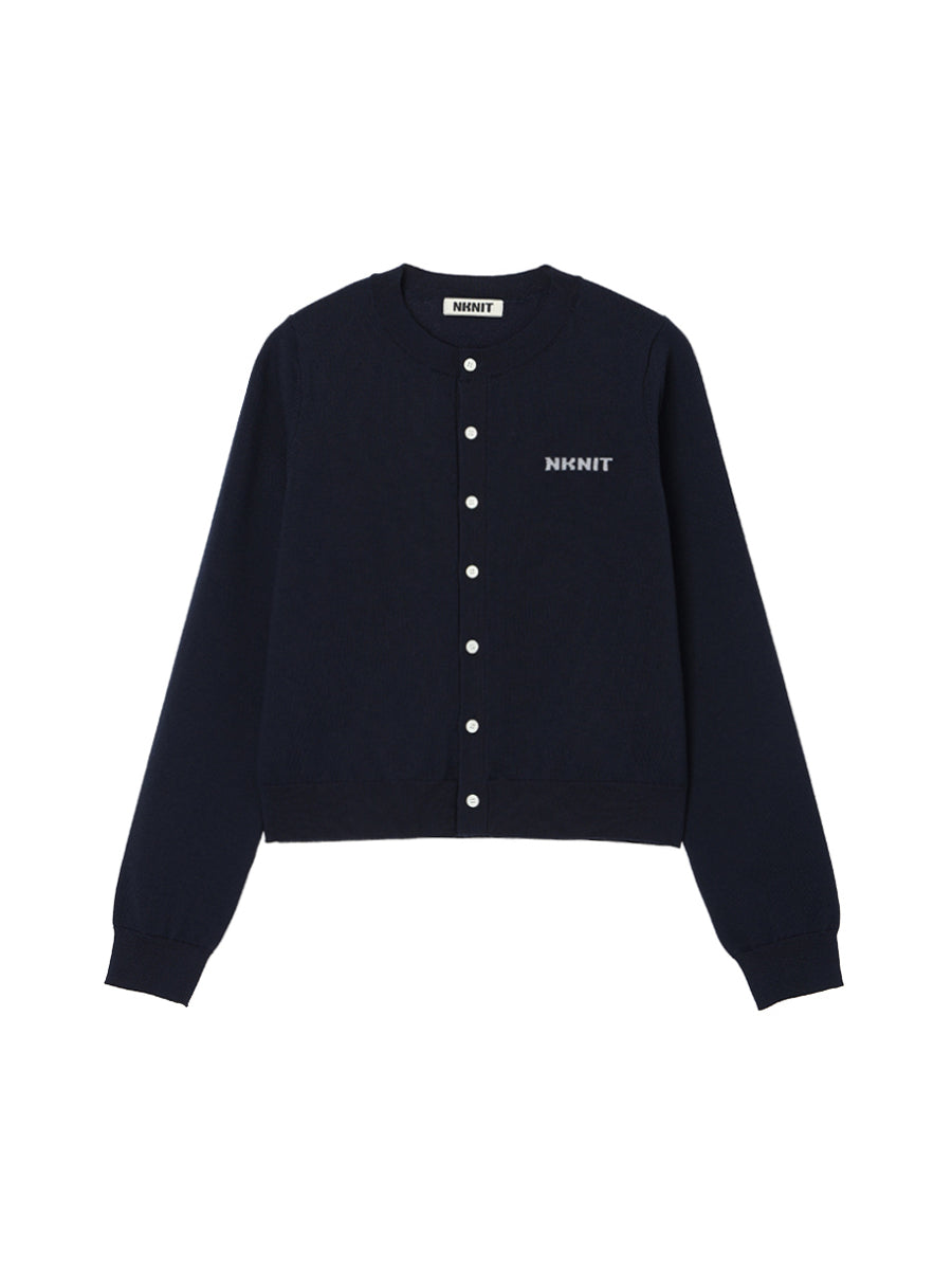 NKNIT logo cardigan