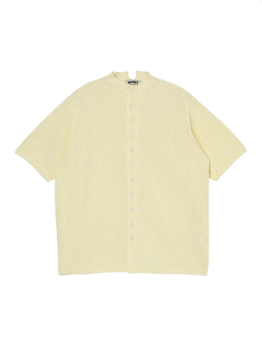 mock neck KNIT cardigan