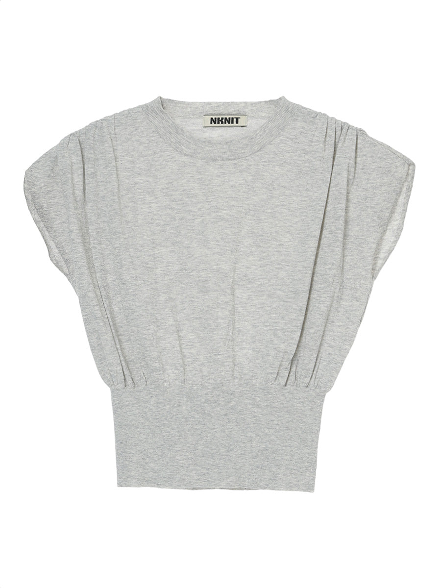NKNIT sheer gather KNIT 2026ss グレー sheer gather KNIT – NKNIT