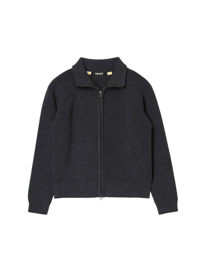 zip-up high neck KNIT【large】
